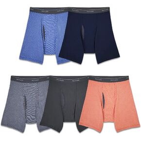 Fruit Of The Loom Mens Coolzone Boxer Brief 5 Pack, M, Assorted in Kuwait