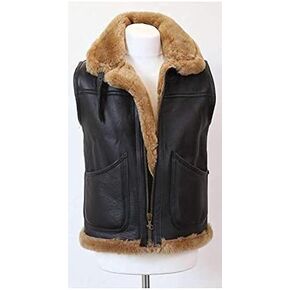 Men’s Aviator RAF B3 Real Shearling Bomber Flying Vest in Saudi Arabia