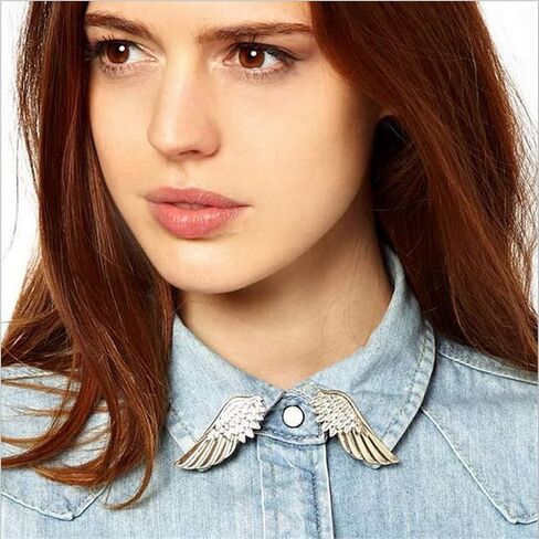3PCS Animal Eagle Brooch Lapel Pin Chain for Men Retro Eagle Bird Angel Wings Tassel Chain Brooch Collar Pins. Rhinestone Metal Feather Lapel Pin Suit Coat Breastpin for Women Men's Accessories in Kuwait