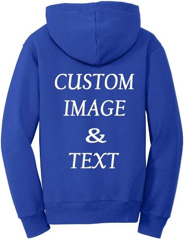 Personalize and Design Your Own Youth Custom Hooded Pullover, Upload Image Type Text, Custom Gifts in Kuwait