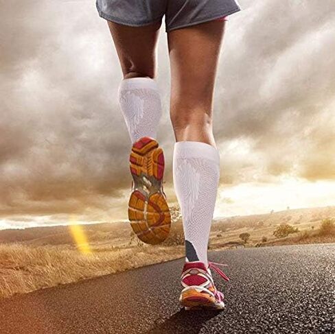 5 Pairs Compression Socks for Men Women 20-30 mmHg for Running Nurses Flight Pregnancy Christmas Gift in Saudi Arabia