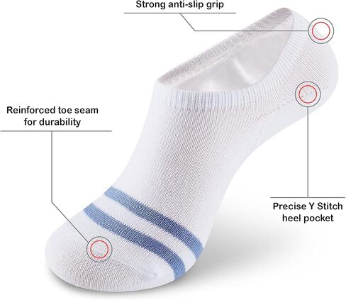 MONFOOT Women's and Men's 10-Pairs Breathable No-Show Non-slip Socks in Saudi Arabia