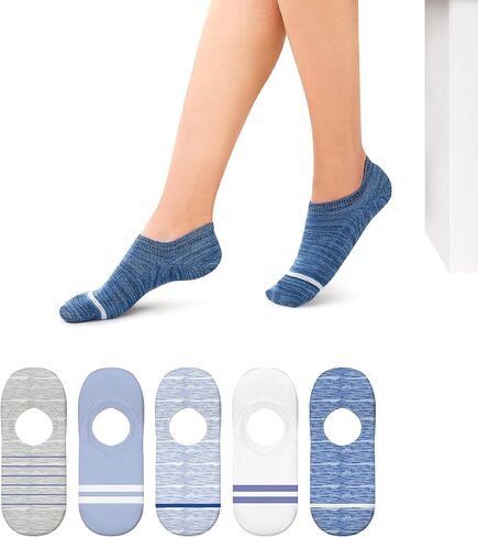 MONFOOT Women's and Men's 10-Pairs Breathable No-Show Non-slip Socks in Saudi Arabia