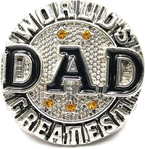 TuoYu Worlds Greatest DAD My #1 HERO Endless Love Ring Fathers Day Birthday Xmas Gift in Saudi Arabia