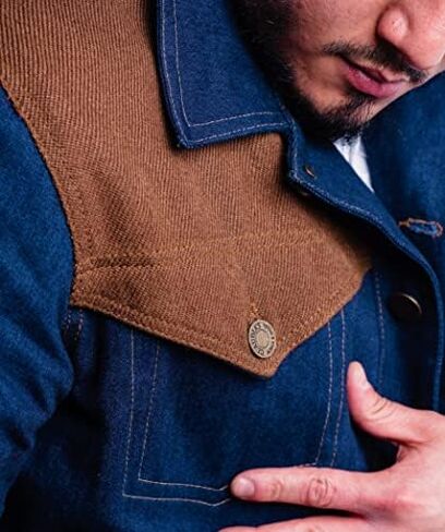 Alpaca Denim Jacket for Men. Only Denim with Alpaca Jacket worldwide! 100% Peruvian Alpaca. US size chart for a great fit! in Saudi Arabia