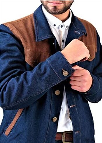 Alpaca Denim Jacket for Men. Only Denim with Alpaca Jacket worldwide! 100% Peruvian Alpaca. US size chart for a great fit! in Saudi Arabia