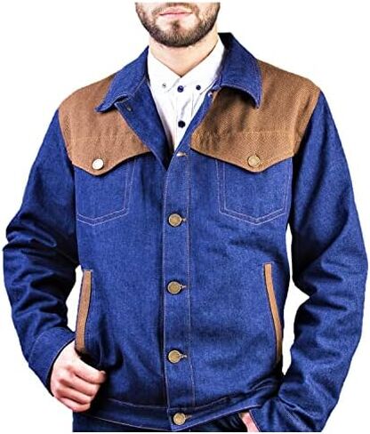 Alpaca Denim Jacket for Men. Only Denim with Alpaca Jacket worldwide! 100% Peruvian Alpaca. US size chart for a great fit! in Saudi Arabia