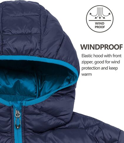 Mapamyumco Men's Packable Lightweight Puffer Jacket Hooded Windproof Winter Coat with Recycled Insulation in Kuwait