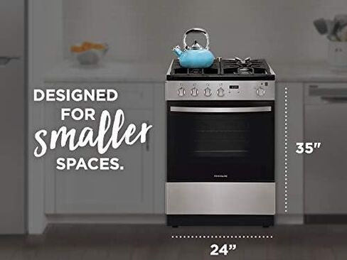 Frigidaire 24 in. 1.9 Cu. Ft. Gas Range in Stainless Steel with Continuous Cast Iron Grates, ADA Compliant in Saudi Arabia