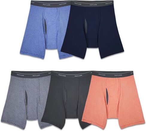 Fruit Of The Loom Mens Coolzone Boxer Brief 5 Pack, M, Assorted in Kuwait