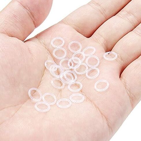 Lcolyoli 24PCS 18G Septum Retainer Clear Nose Hoop Rings Bioflex Cartilage Tragus Helix Earring Clicker Piercing Jewelry for Women Men 6-12mm Inner in Kuwait