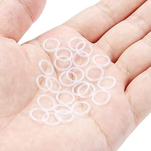 Lcolyoli 24PCS 18G Septum Retainer Clear Nose Hoop Rings Bioflex Cartilage Tragus Helix Earring Clicker Piercing Jewelry for Women Men 6-12mm Inner in Kuwait
