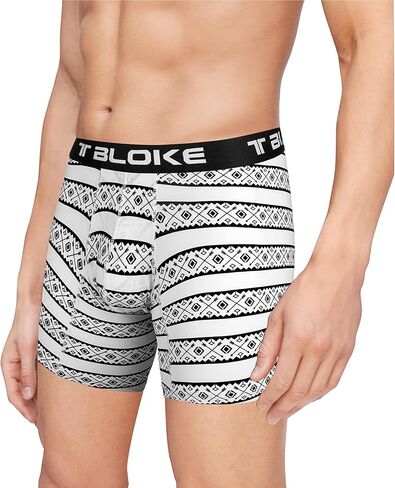 ملابس داخلية بوكسر رجالي من T Bloke مقاس XS إلى XXL متعددة الألوان للأولاد مع نسيج ماص للرطوبة وحزام خصر مرن. in Kuwait