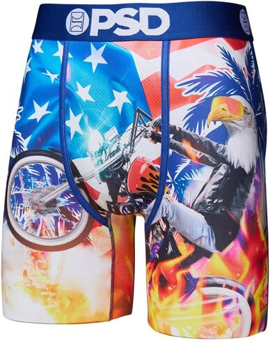 PSD Underwear Men's Boxer Briefs (Multi/Merica/M) in Saudi Arabia