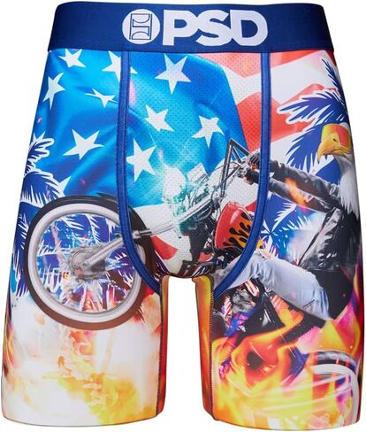 PSD Underwear Men's Boxer Briefs (Multi/Merica/M) in Saudi Arabia
