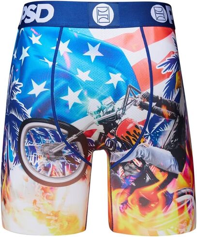 PSD Underwear Men's Boxer Briefs (Multi/Merica/M) in Saudi Arabia
