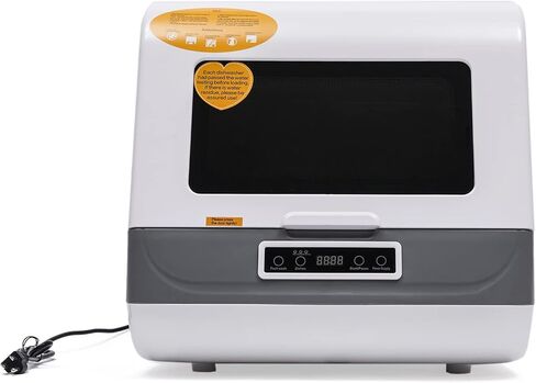 Portable Countertop Dishwashers, Automatic Compact Dishwashers with 8 Washing Programs, Air-Dry Function Compact Dishwashers for Small Apartments, Dorms and RVs, 1200W (Black & Gold) in Kuwait