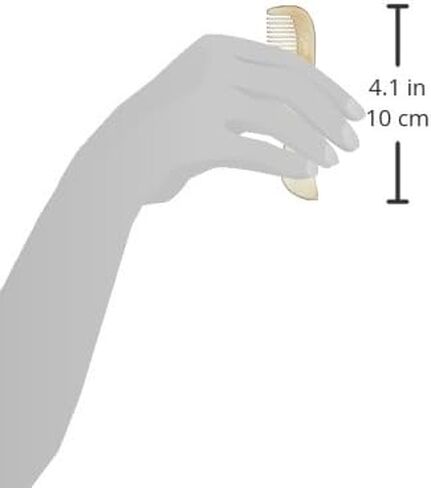 The Art of Shaving Mustache Comb - Handmade Natural Horn Comb, Contains Keratin to Smooth Hair and Promote Shine in Kuwait