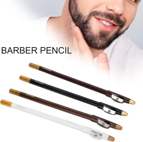 4pcs Barber Pencil with Built-in Sharpener Edge Hairline shaver Trace Pencils,Haircut and Beard Tracer Pencil For Haircut Styling & Beard Shaping in Saudi Arabia