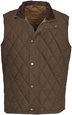 Men's Yellowstone Brown Quilted Lightweight Cow Boy Vest in Kuwait