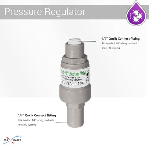 Reverse Osmosis Pressure Reducing limit Valve 70 PSI Water Filter regulator NSF in Saudi Arabia