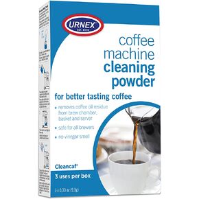 Urnex Coffee Maker and Espresso Machine Cleaner Cleancaf Powder - 3 Packets - Safe On Keurig Delonghi Nespresso Ninja Hamilton Beach Mr Coffee Braun in Saudi Arabia