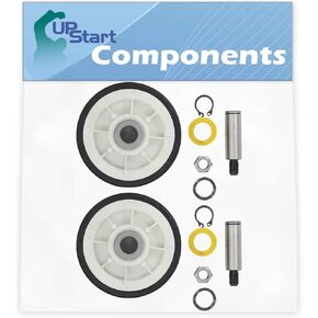 2-Pack 12001541 Drum Support Roller Kit Replacement for Maytag LDE7800ACW Dryer - Compatible with 303373 Dryer Drum Roller Wheel - UpStart Components Brand in Saudi Arabia