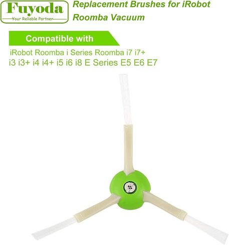 Fuyoda 2 Set Replacement Parts Roller Brushes Compatible for iRobot Roomba E&I Series J7 J7+ i7 i7+ i3 i4 i6 i6+ i8 i8+Plus E5 E6 E7 Vacuum Cleaner Replacement Parts Accessory, Rubber Brush in Kuwait