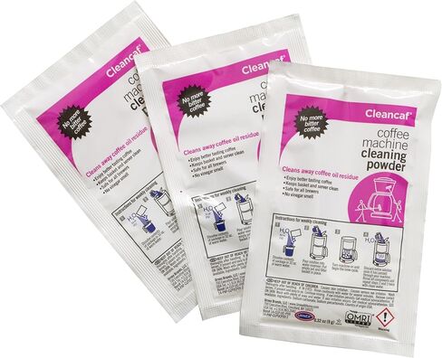 Urnex Coffee Maker and Espresso Machine Cleaner Cleancaf Powder - 3 Packets - Safe On Keurig Delonghi Nespresso Ninja Hamilton Beach Mr Coffee Braun in Saudi Arabia