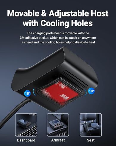 شاحن سيارة سريع بـ 4 منافذ من ACEFAST بحد أقصى 90 وات مع شاشة رقمية LED، ومحول محور USB متعدد المنافذ شحن سريع مع مخرج ولاعة سجائر 60 وات للهواتف المحمولة in Kuwait