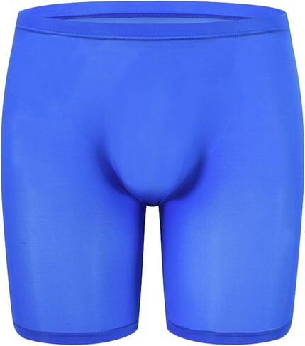 Andongnywell Men's Silky Underwear Sexy Seamless Boxer Briefs Breathable Ice Silk Boxer Knickers Seamless in Saudi Arabia