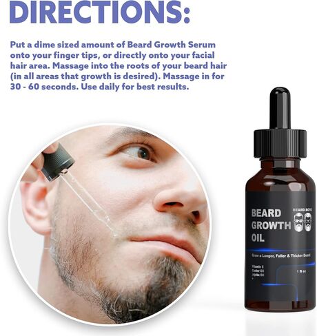 Beard Boys Beard Growth Kit - Beard Growth Oil - Beard Growth Roller - Beard Growth Vitamins - Beard Roller 0.25mm - Best Beard Growth Kit - Thicker Beard - (BB BGK) in Saudi Arabia