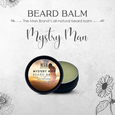 Beard Balm for Men - Natural Beeswax Based Conditioning Balm for Beard Care - Scented Beard Balm for Styling in a Round Screw Top Tin (BUSINESS AS USUAL, 1 oz / 30 ml) in Kuwait