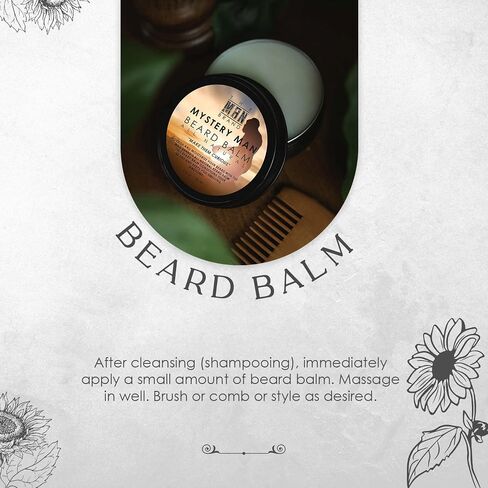 Beard Balm for Men - Natural Beeswax Based Conditioning Balm for Beard Care - Scented Beard Balm for Styling in a Round Screw Top Tin (BUSINESS AS USUAL, 1 oz / 30 ml) in Kuwait