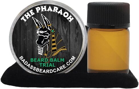 Badass Beard Care Beard Oil and Balm Trial Pack For Men - Pharaoh Scent - Natural Ingredients, Keeps Beard and Mustache Full, Reduce Itchy, Flaky Skin, Promote Healthy Growth in Kuwait