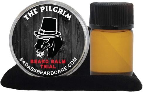 Badass Beard Care Beard Oil and Balm Trial Pack For Men - Pharaoh Scent - Natural Ingredients, Keeps Beard and Mustache Full, Reduce Itchy, Flaky Skin, Promote Healthy Growth in Kuwait