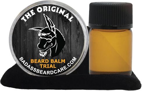 Badass Beard Care Beard Oil and Balm Trial Pack For Men - Pharaoh Scent - Natural Ingredients, Keeps Beard and Mustache Full, Reduce Itchy, Flaky Skin, Promote Healthy Growth in Kuwait