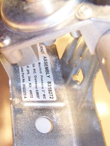 Whirlpool W10823508 Dryer Burner and Gas Valve Assembly Original Equipment (OEM) Part, Silver in Saudi Arabia
