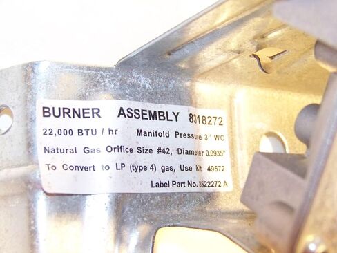 Whirlpool W10823508 Dryer Burner and Gas Valve Assembly Original Equipment (OEM) Part, Silver in Saudi Arabia