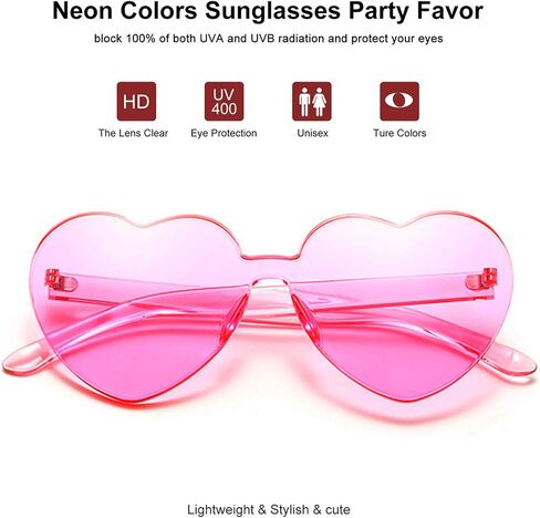Virtue morals Heart Shape Sunglasses for Valentine Mardi Gras Summer Women's Party Favor in Saudi Arabia