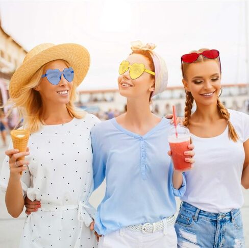 Virtue morals Heart Shape Sunglasses for Valentine Mardi Gras Summer Women's Party Favor in Saudi Arabia