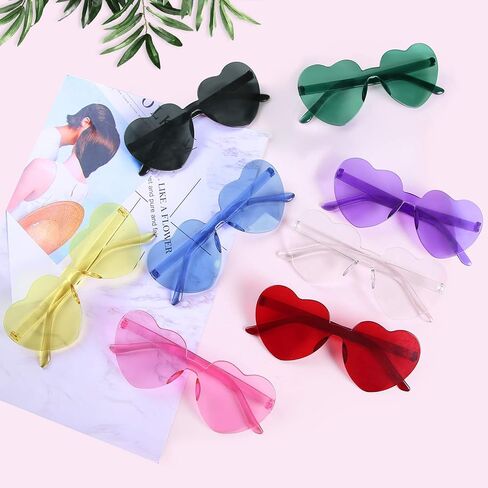 Virtue morals Heart Shape Sunglasses for Valentine Mardi Gras Summer Women's Party Favor in Saudi Arabia