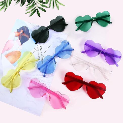 Virtue morals Heart Shape Sunglasses for Valentine Mardi Gras Summer Women's Party Favor in Saudi Arabia