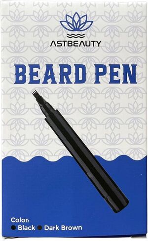 Natural Beard Pencil Filler pen for Men Beard Moustache, Water Proof Long Lasting Coverage, Repair Shape, Effective Enhance Facial Hair (BLACK) in Saudi Arabia