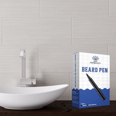 Natural Beard Pencil Filler pen for Men Beard Moustache, Water Proof Long Lasting Coverage, Repair Shape, Effective Enhance Facial Hair (BLACK) in Saudi Arabia