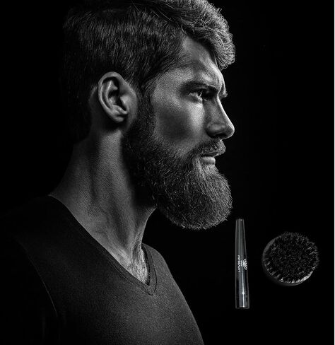 Natural Beard Pencil Filler pen for Men Beard Moustache, Water Proof Long Lasting Coverage, Repair Shape, Effective Enhance Facial Hair (BLACK) in Saudi Arabia