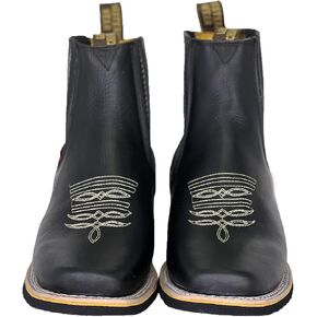 Mens Short Ankle Western Rodeo Cowboy Boots El Chaparral Botin Rodeo punta cuadrada Genuine Leather in Saudi Arabia