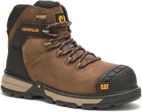 Caterpillar Excavator Superlite Waterproof Thinsulate Carbon Composite Toe Work Boot Men Dark Brown in Saudi Arabia