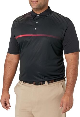 تي شيرت بولو رجالي بأكمام قصيرة من Callaway ذو تصميم عصري مخطط على الصدر in Saudi Arabia