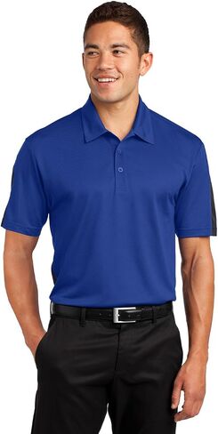 SPORT-TEK Men's PosiCharge Active Textured Colorblock Polo in Kuwait